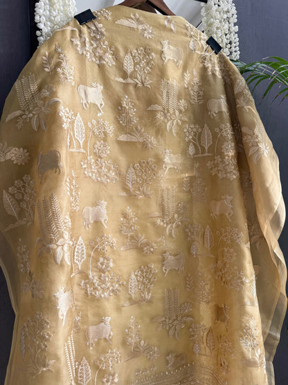 Luxurious Monochromatic pichwai work suit
