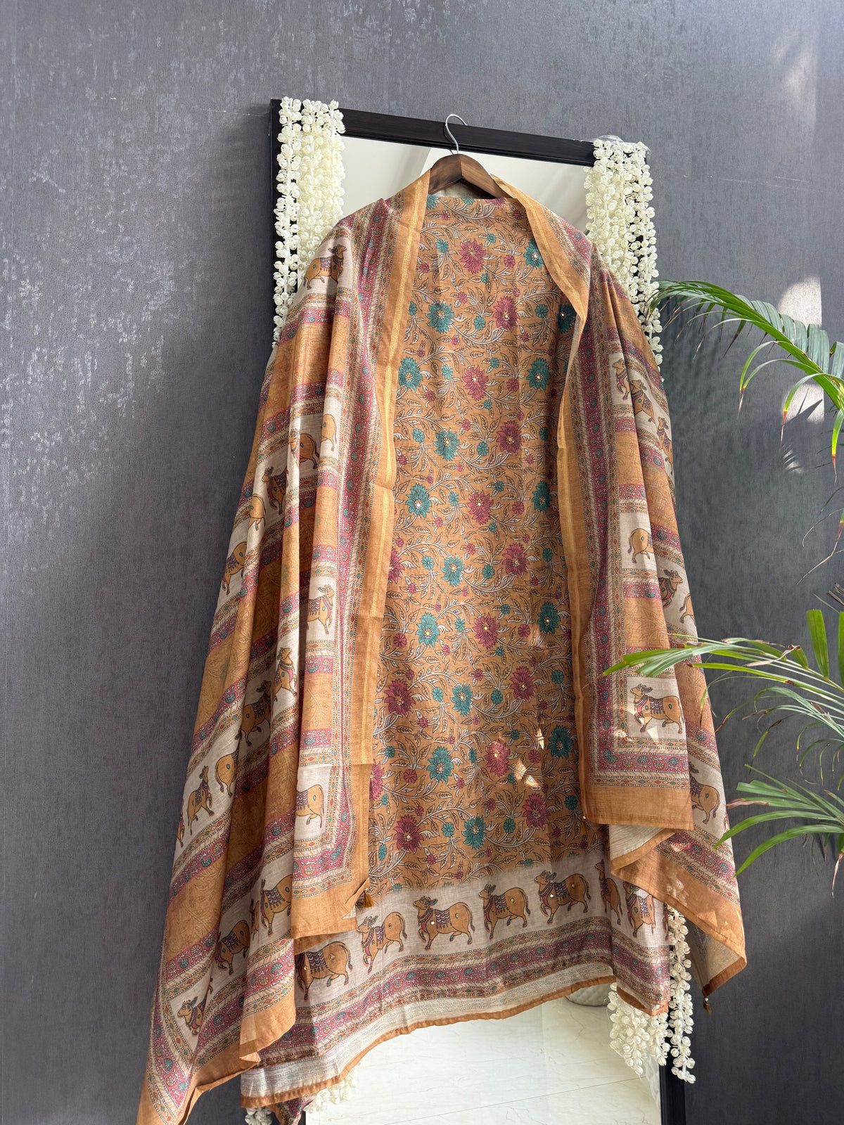 Chanderi pichwai suit
