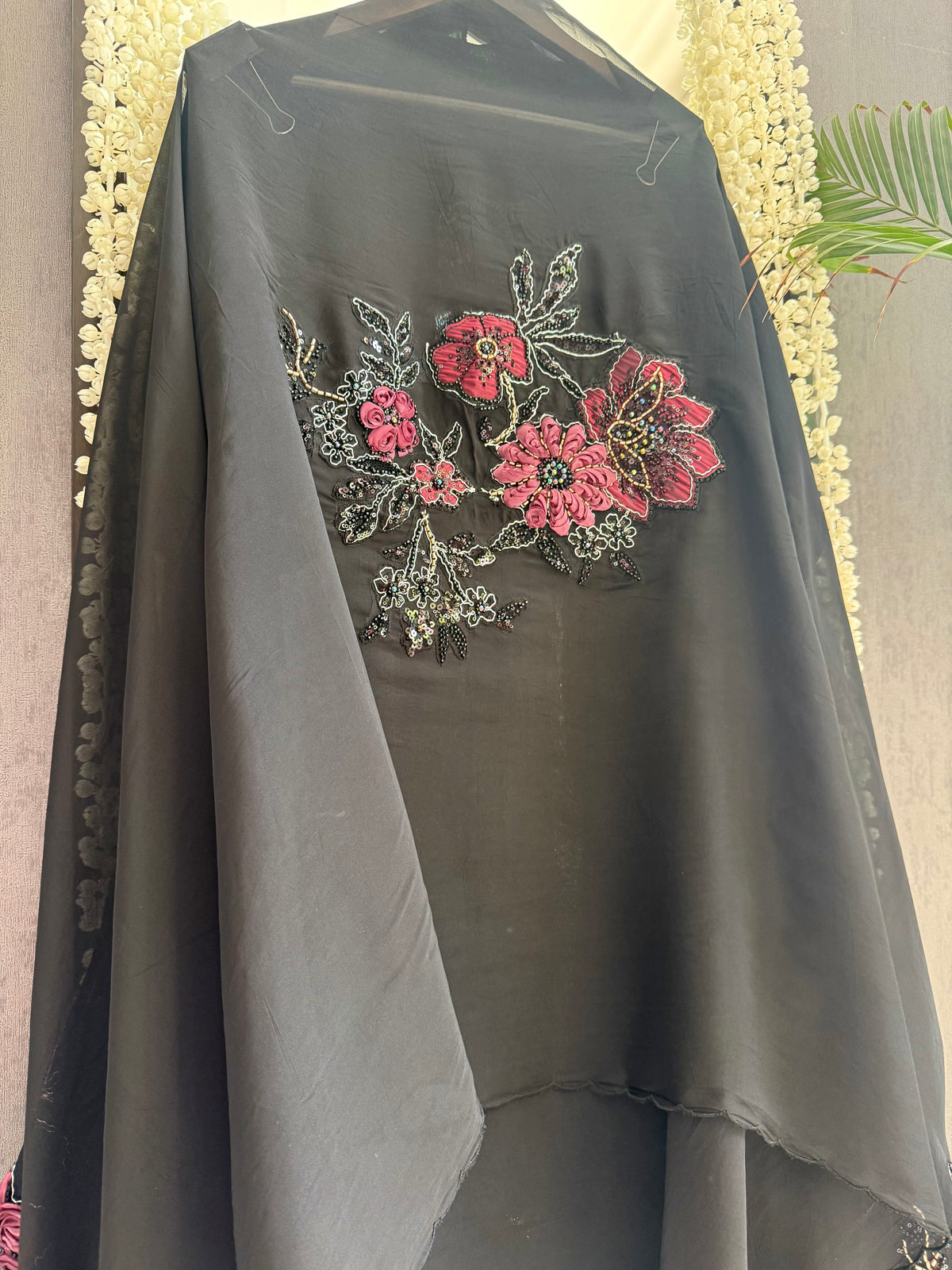 Handwork Organza Appliqué suit