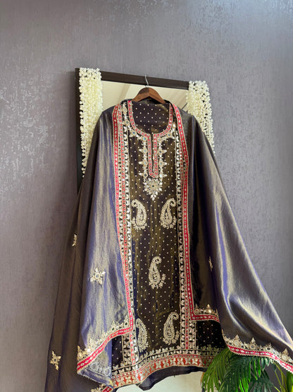 Luxurious gotapatti Mirrorwork suit