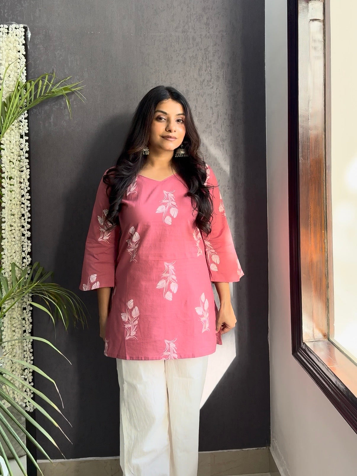 Floral Printed back dori short kurtas