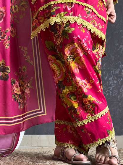 Cotton farshi floral set