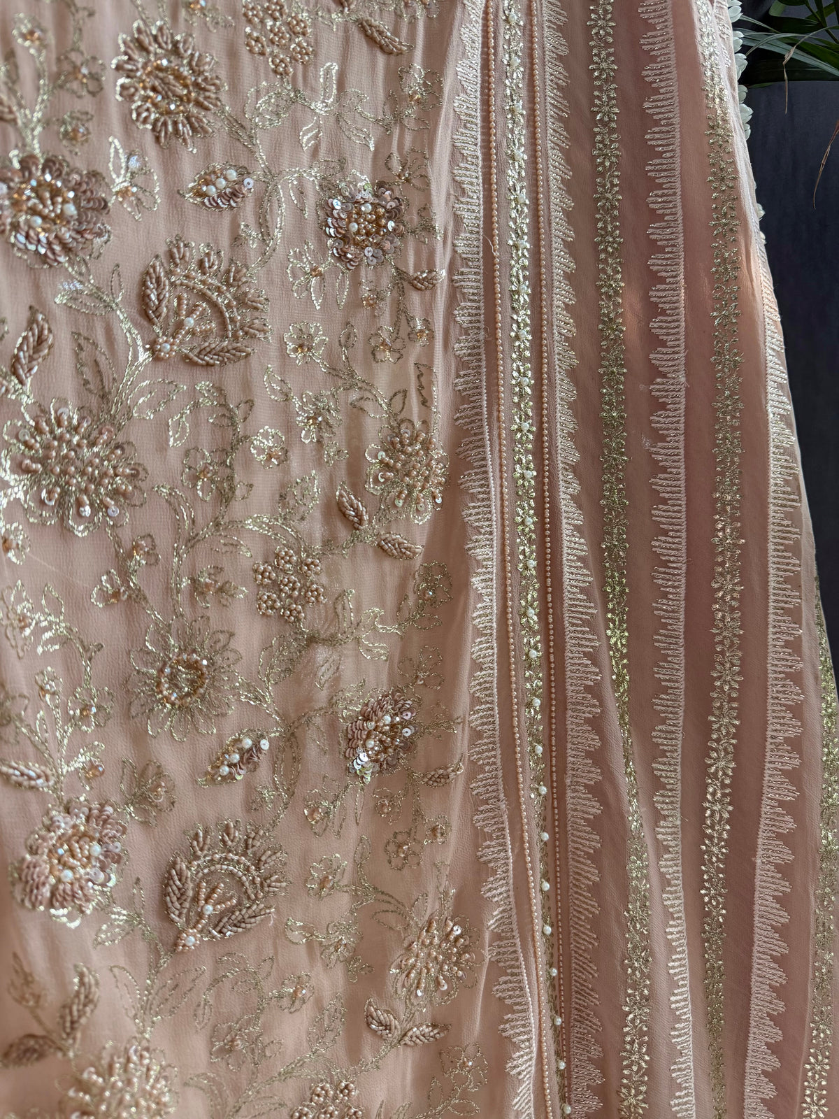 Pitta work crystal handwork suit