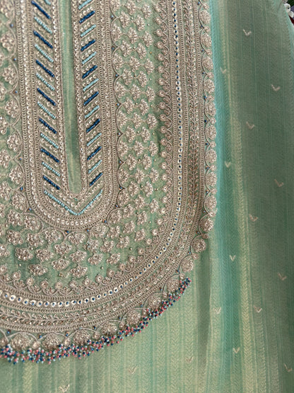Luxurious Tissue benarsi zari handwork suit