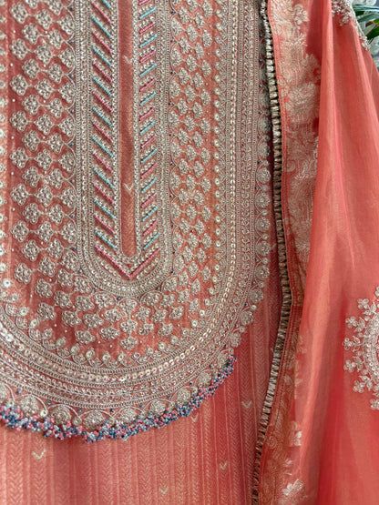 Luxurious Tissue benarsi zari handwork suit