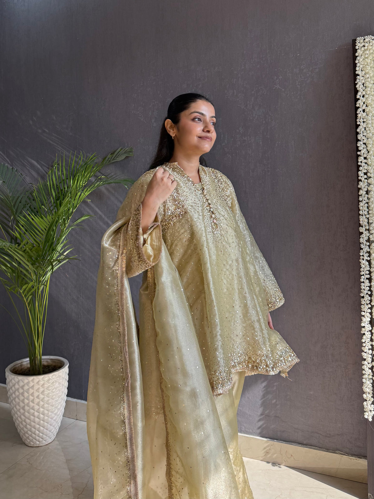 Luxurious Handwork Sitara anarkali set