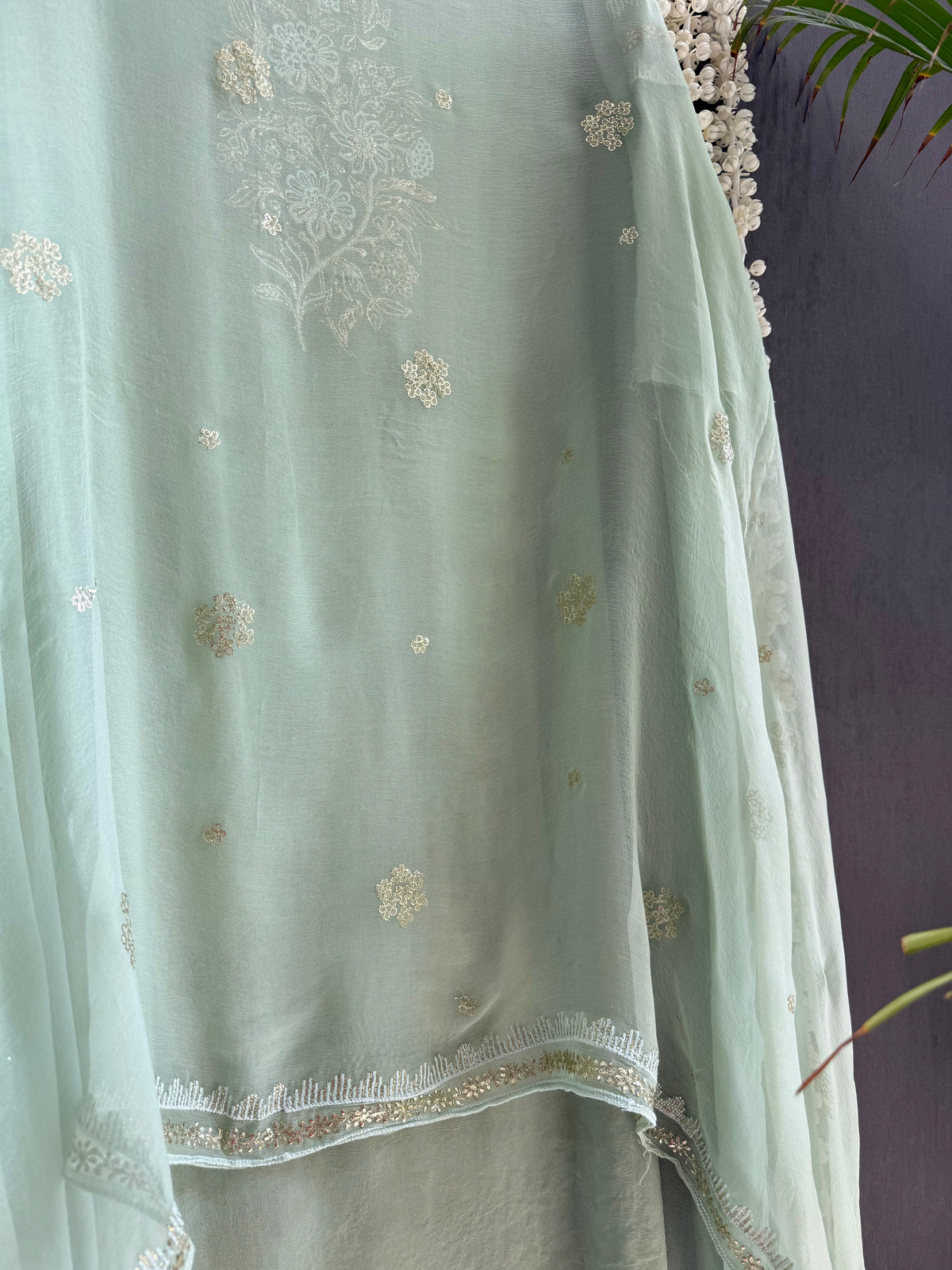 Pitta work crystal handwork suit