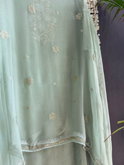 Pitta work crystal handwork suit