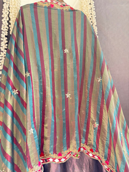 Luxurious mettalic Mirrorwork suit