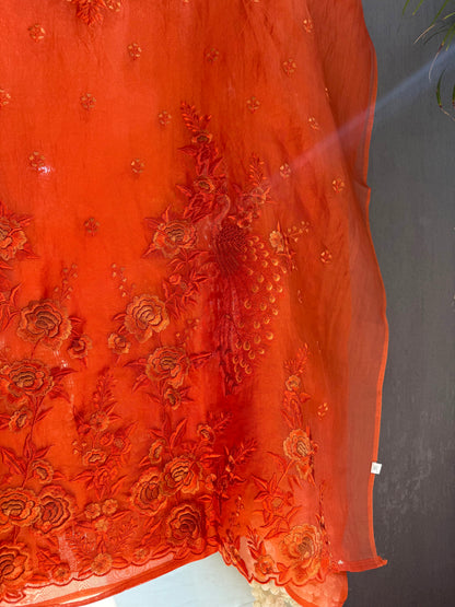 Luxurious Monochromatic parsi work suit