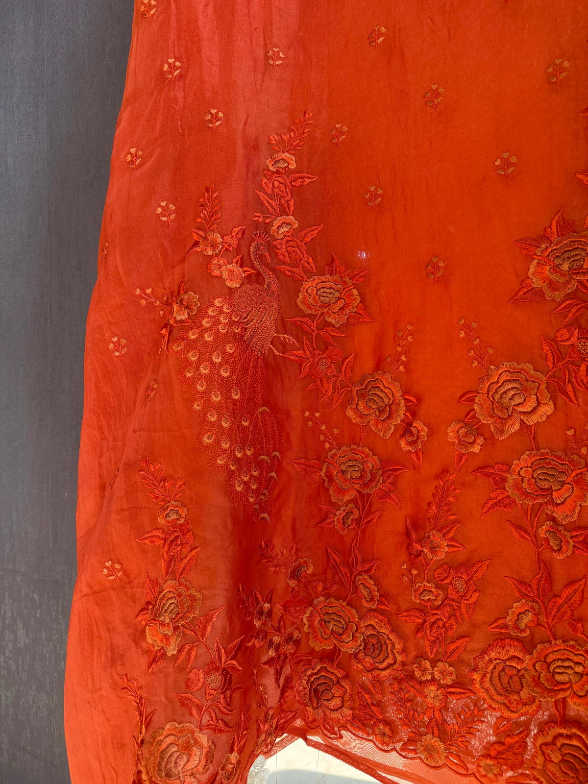 Luxurious Monochromatic parsi work suit