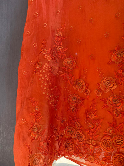 Luxurious Monochromatic parsi work suit