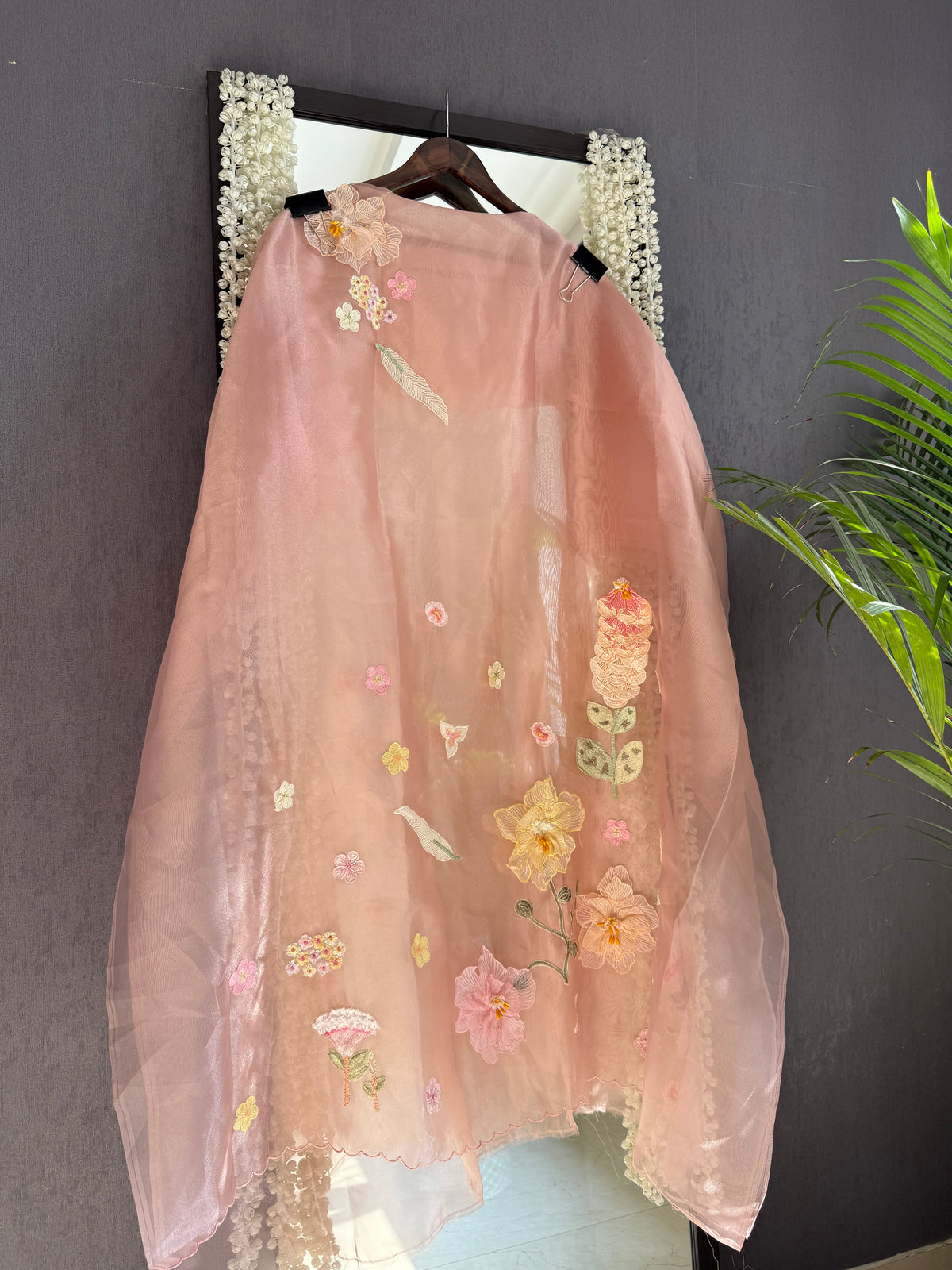 Handwork Appliqué 3D Florals suit