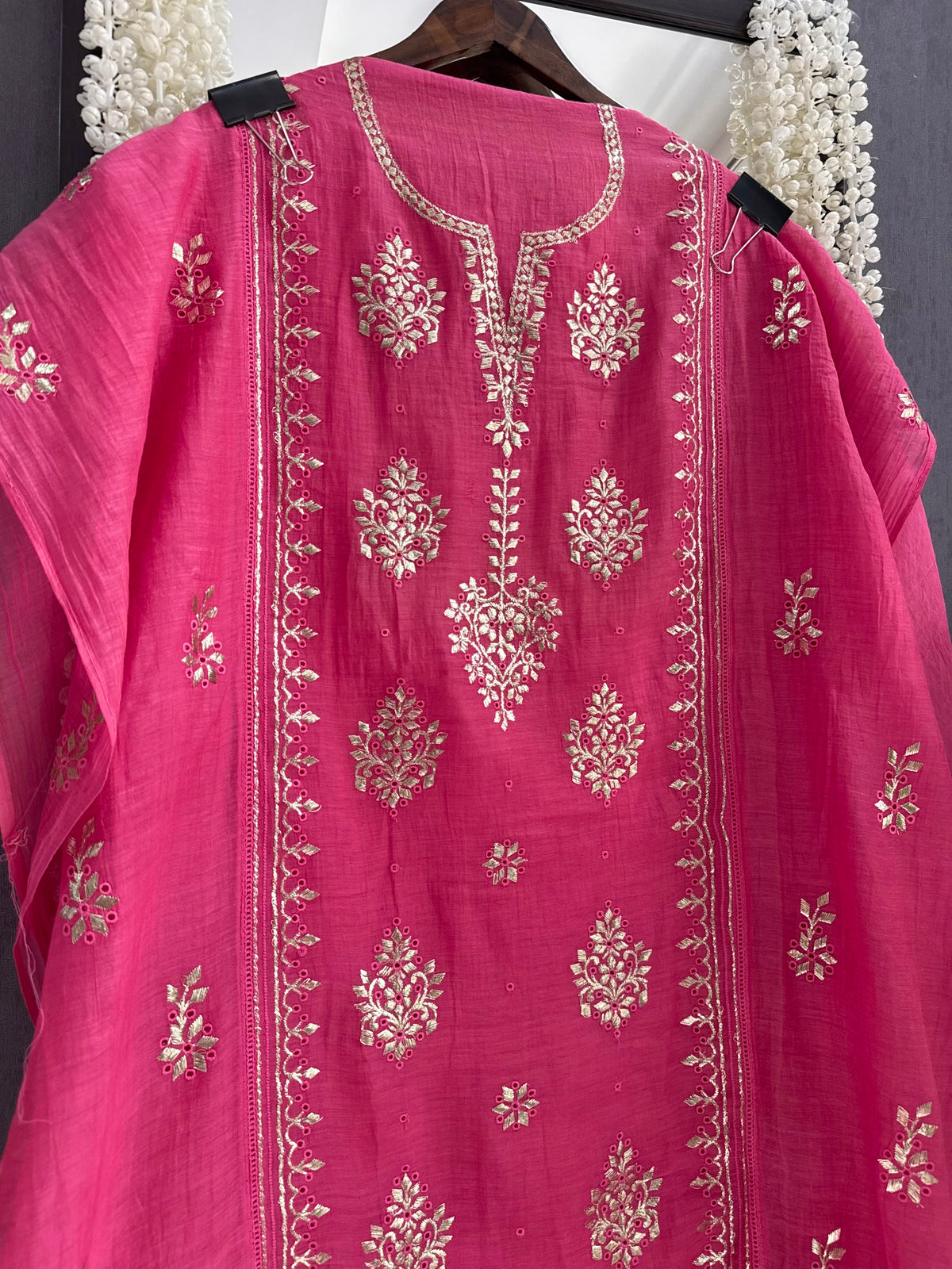 Luxurious Mul chanderi pitta work suit