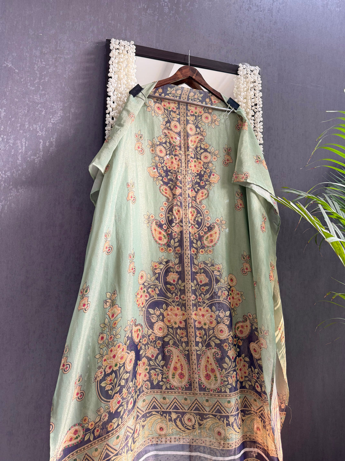 Pure Tissue silk digitally printed handwork suit