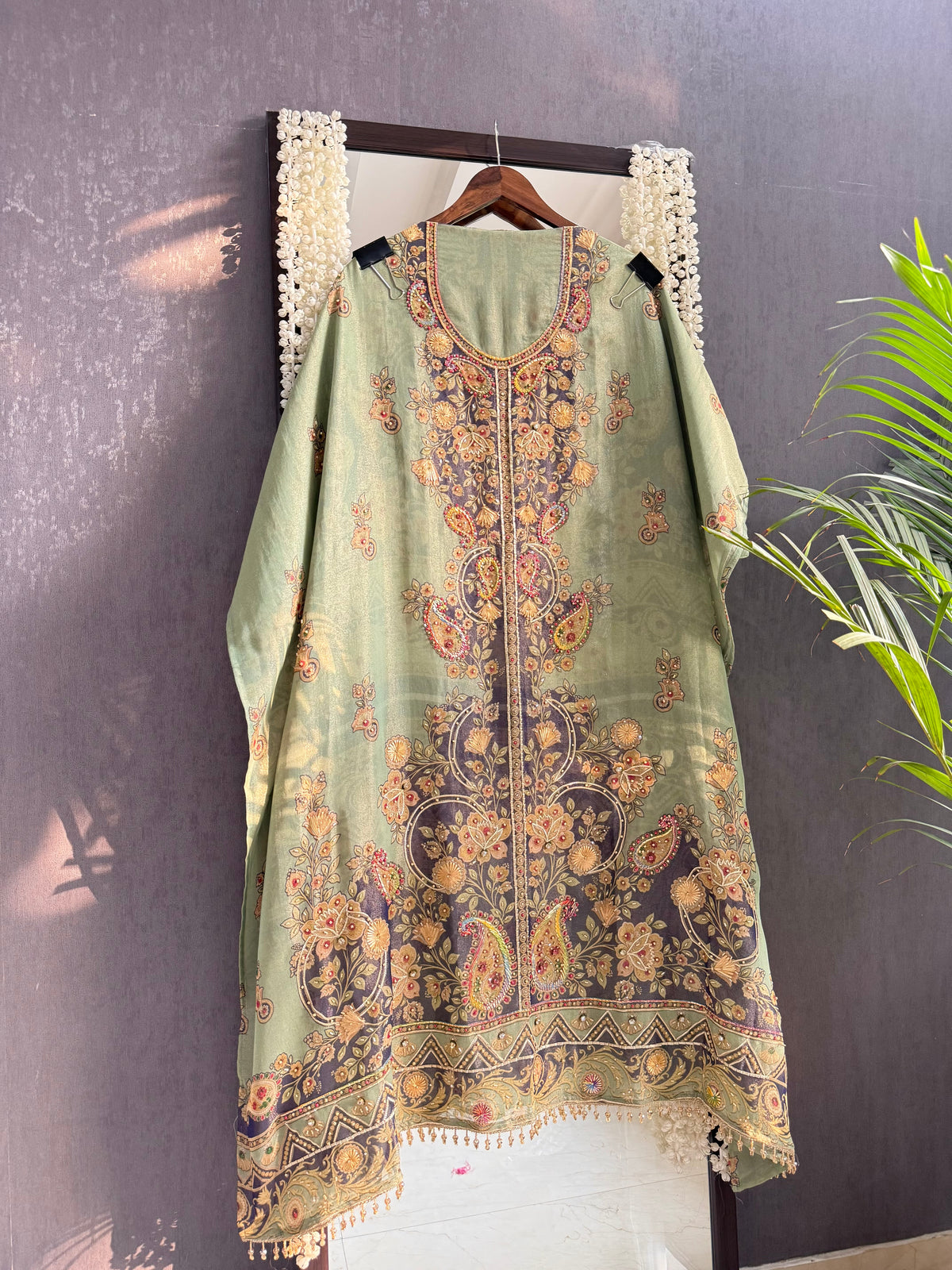 Pure Tissue silk digitally printed handwork suit