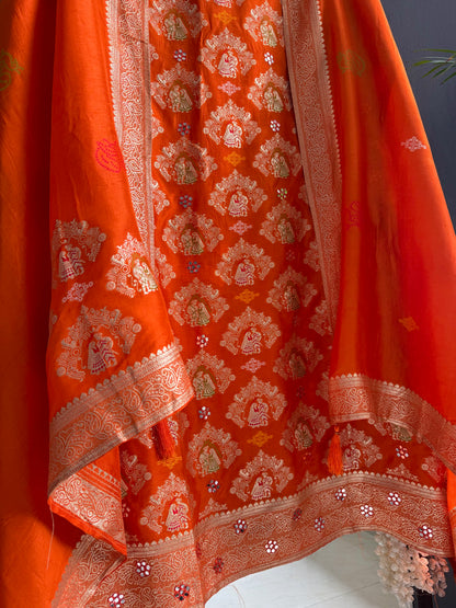 Meenakari Benarsi raja rani suit