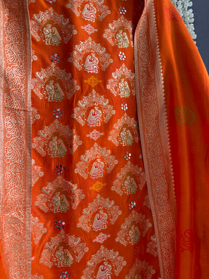 Meenakari Benarsi raja rani suit