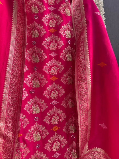 Meenakari Benarsi raja rani suit