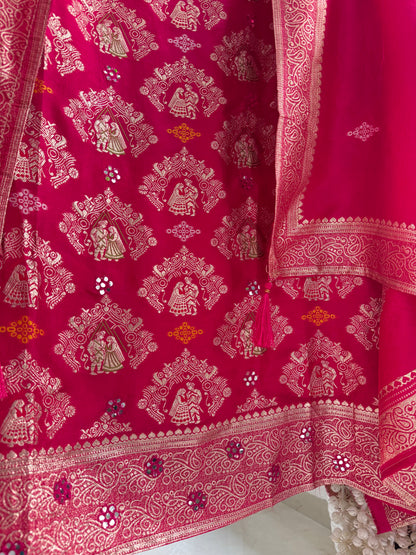 Meenakari Benarsi raja rani suit