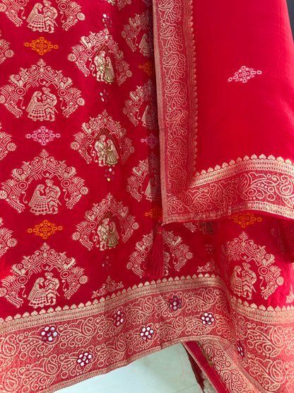 Meenakari Benarsi raja rani suit