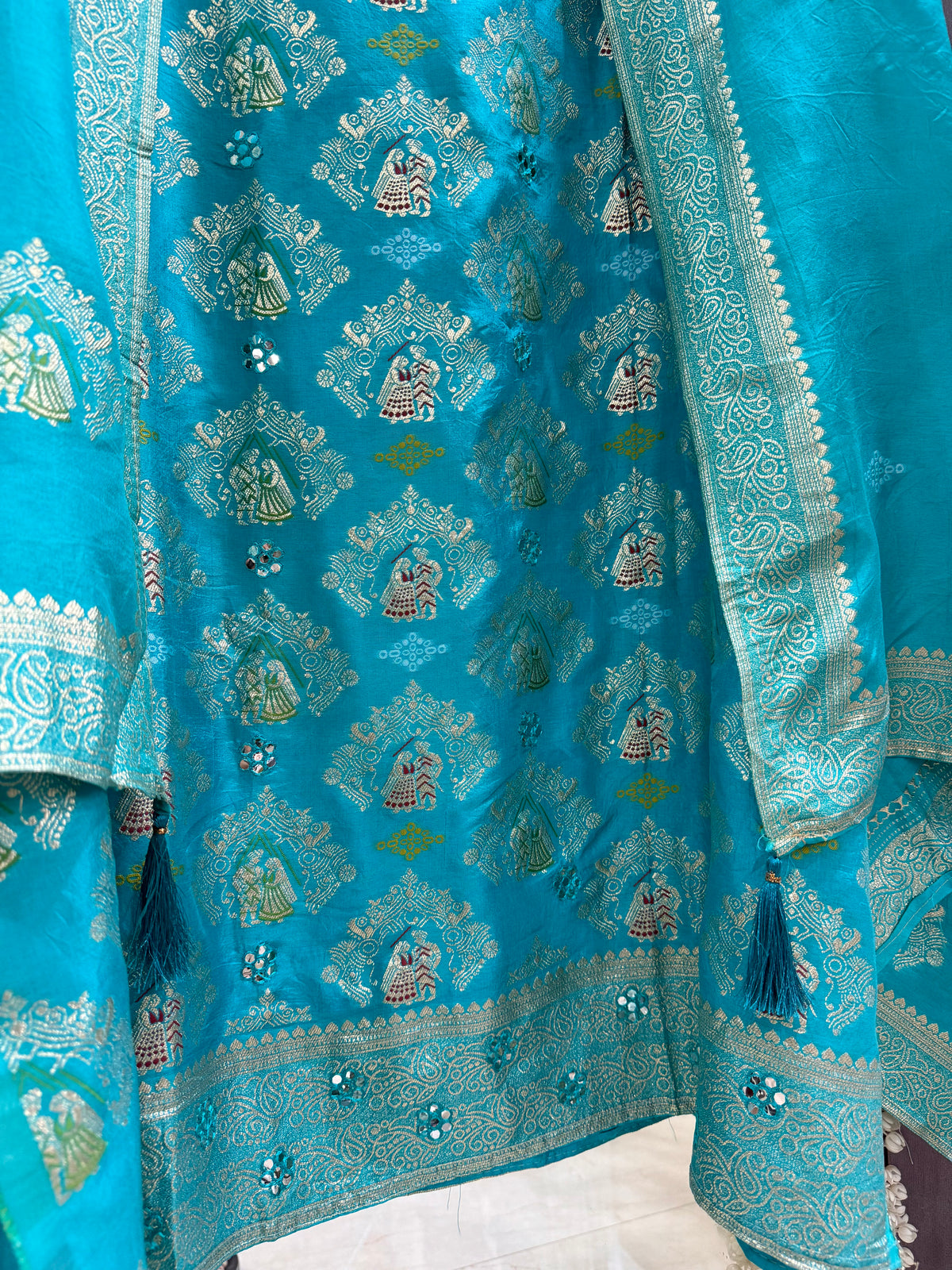 Meenakari Benarsi raja rani suit