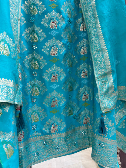 Meenakari Benarsi raja rani suit