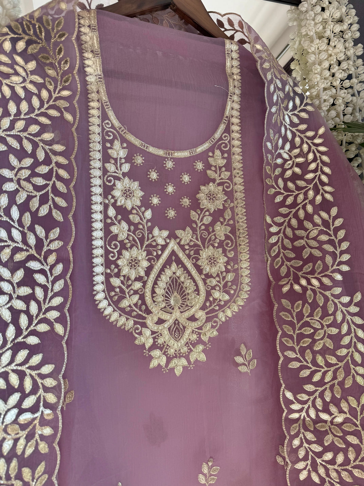Premium crush tissue gotapatti embroidered suit