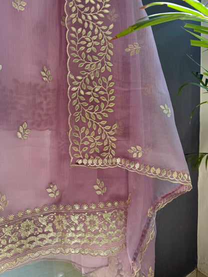 Premium crush tissue gotapatti embroidered suit