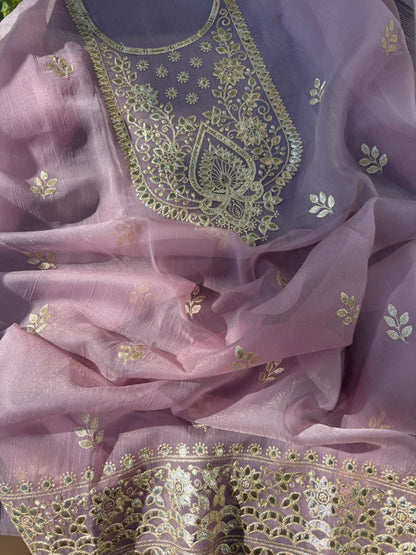 Premium crush tissue gotapatti embroidered suit